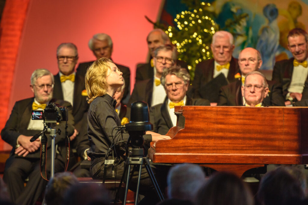 Daan tijdens het kerstconcert in Breda